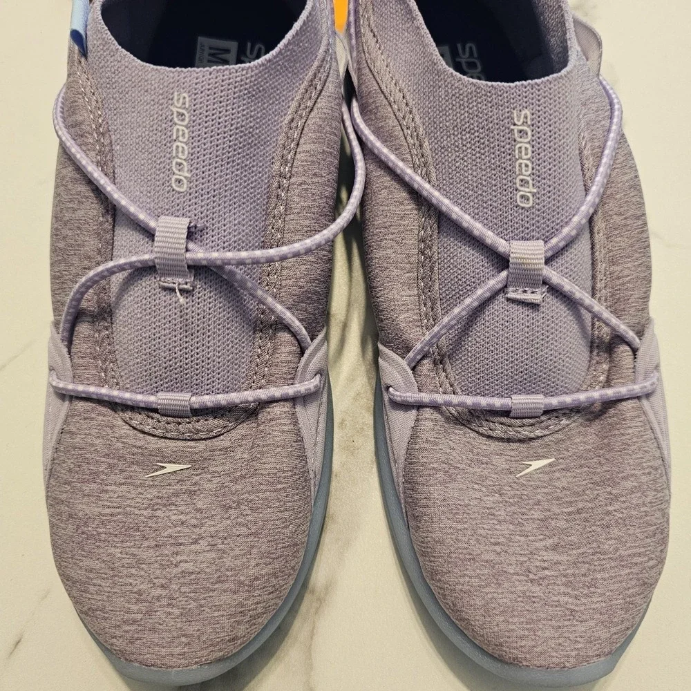 Speedo Aqua Trek Water Shoes Kids Junior Size M 2-3 Lavender Breeze Hawaii NWT